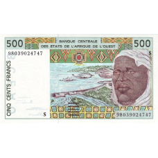 P910Sc Guinea-Bissau - 500 Francs Year 1998